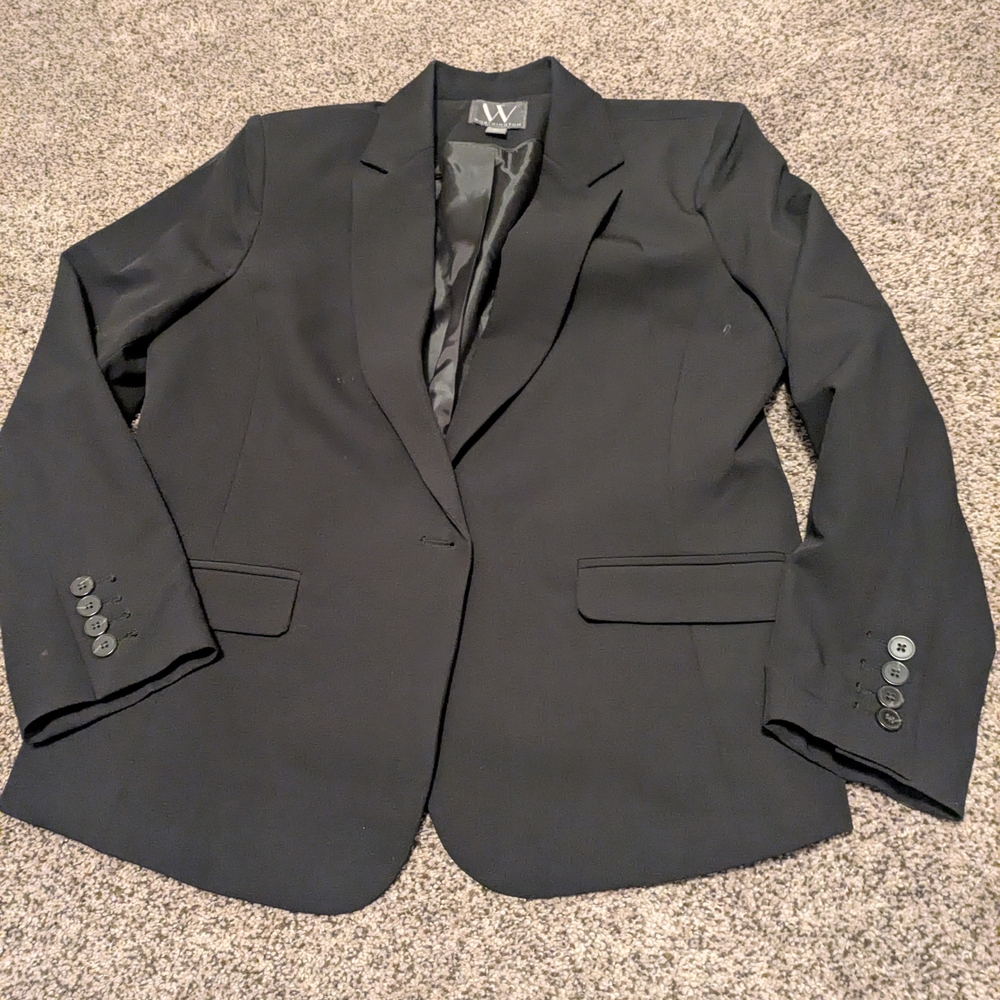 Black Blazer with Button Details
